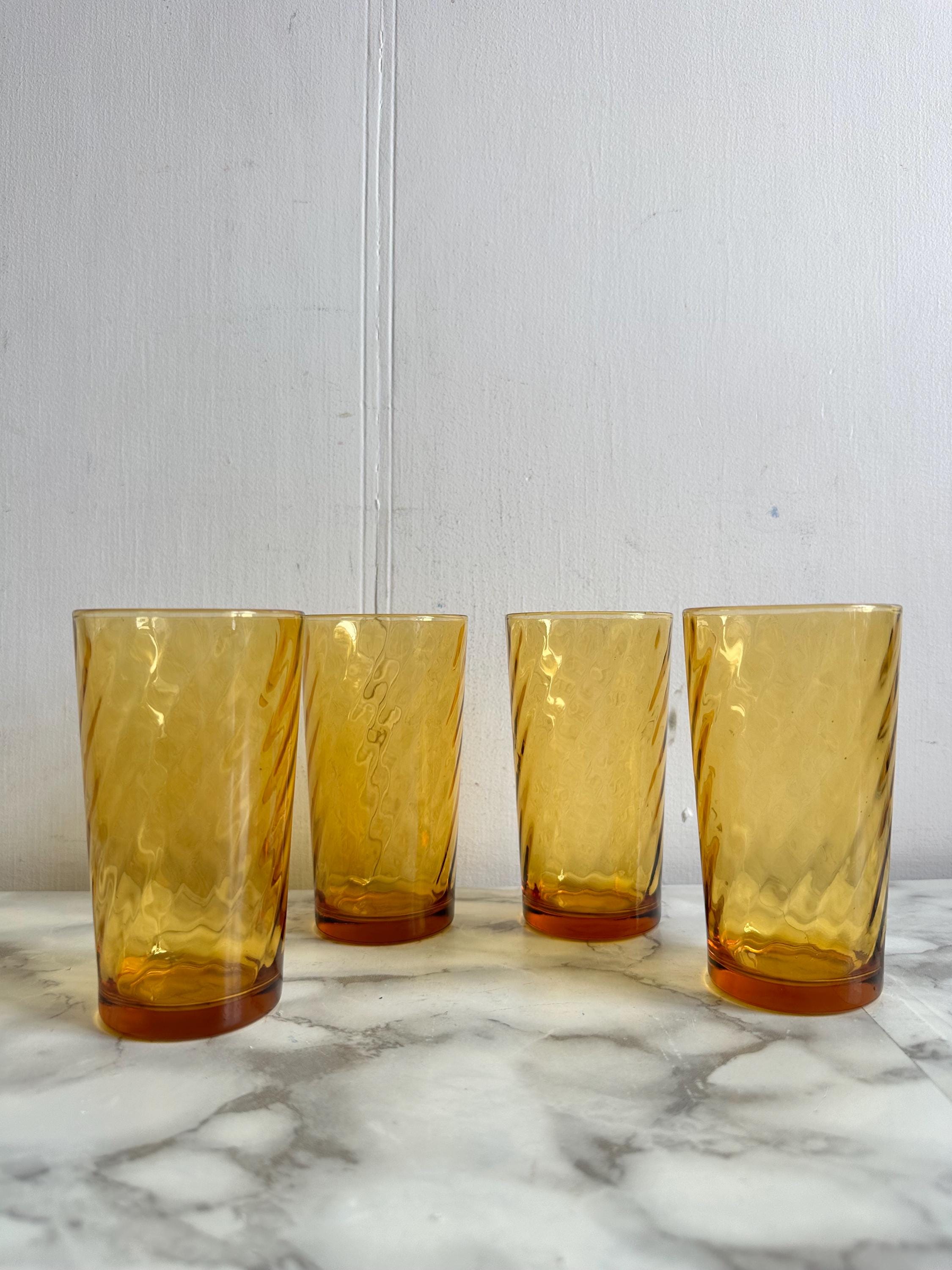 Loivttvv Lot De 12 Verres Highball Vintage Roses De 384,5 G Et Verres