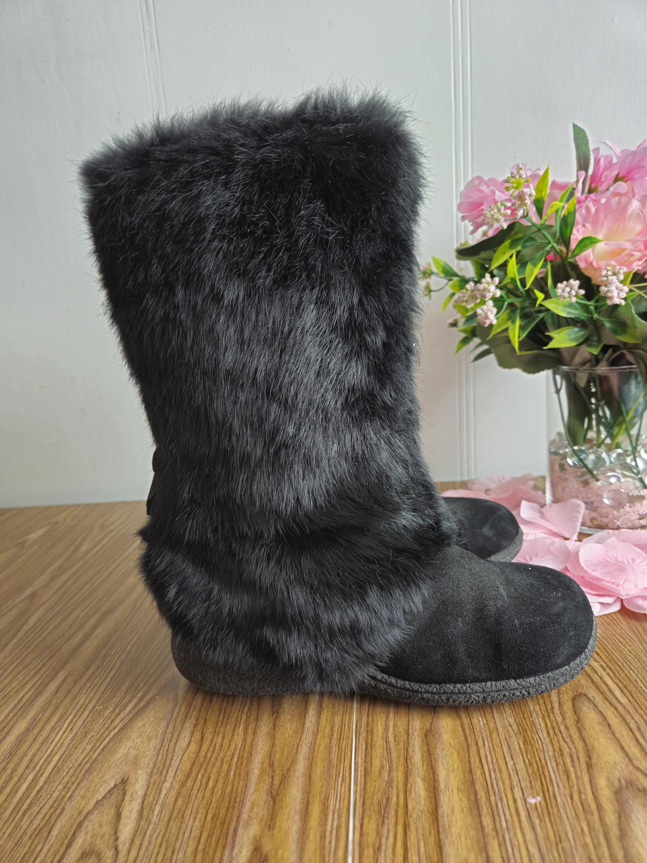 Vintage fur boots - Etsy 日本