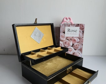 Vintage Gucci Black Leather Men's Jewelry Box Used Preowned