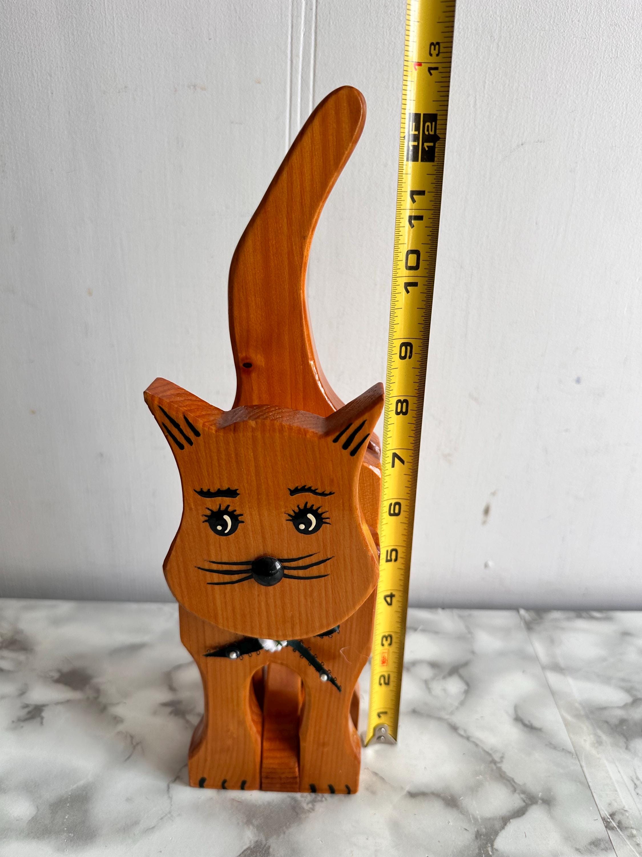 Vintage Wooden Cat Door Stop, Cat Door Stop, Halloween Decor, Door ...