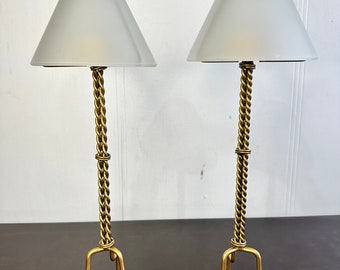 Vintage Candle Holder gold Metal Tea Light Candle Holder Home Decor Lamp Shape Art Deco set of 2 .