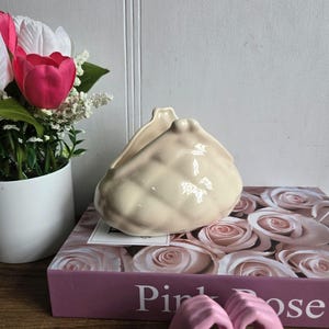 Vintage ceramic Bag Vase for Flowers Purse Vase Handbag Shape Flower Vase for Home Living decor