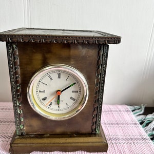 Vintage Jewelery Box With Quartz Clock and alarm Very Unique Vintage Large 7.5" Tall.