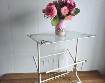 ヴィンテージ ミッドセンチュリー モダニスト マガジン ラック サイド