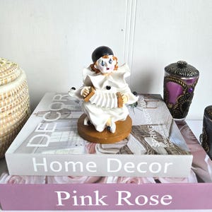 Vintage Pierrot Statue pierrot musical instrument pierrot art decor pierrot with accordion.