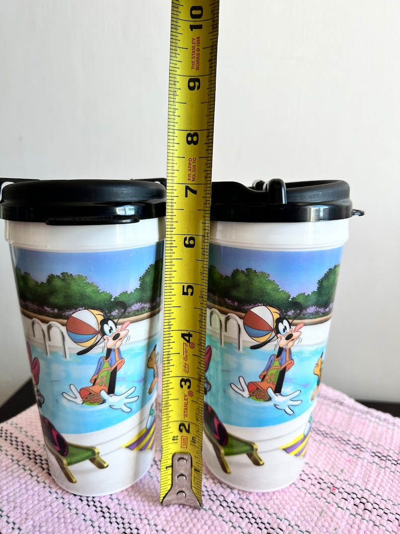 Vintage Two Disney Parks / Disney World Rapid Refill Travel Mug Cup Let