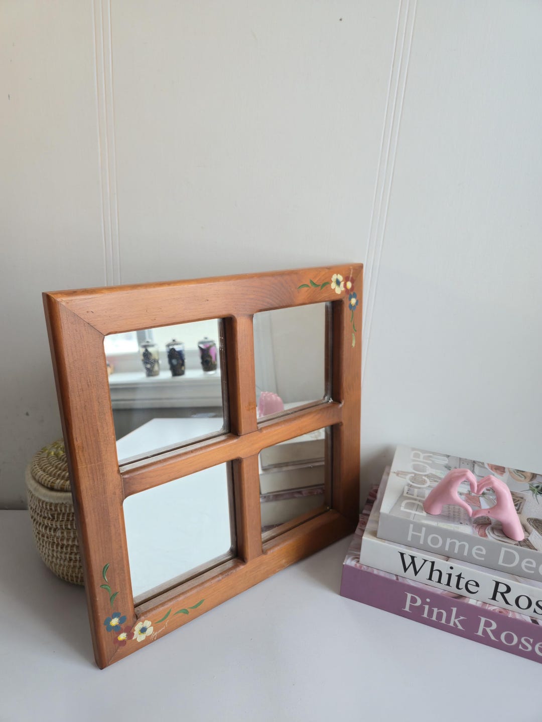 Window Small Box Mirror Vintage Small Solid Wood Mirror Window Style. - Etsy