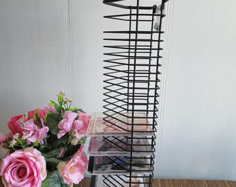 Vintage Metal CD Tower Rack Wall/table (35) Compact Disc CD