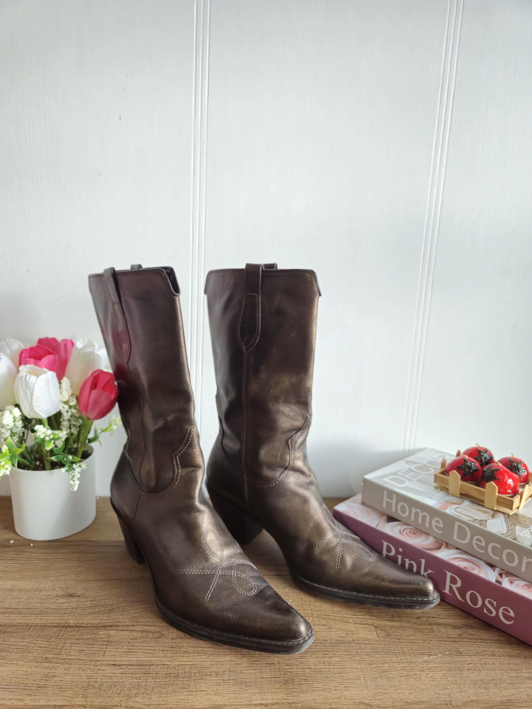 90s Cowboy Boots - Etsy Canada