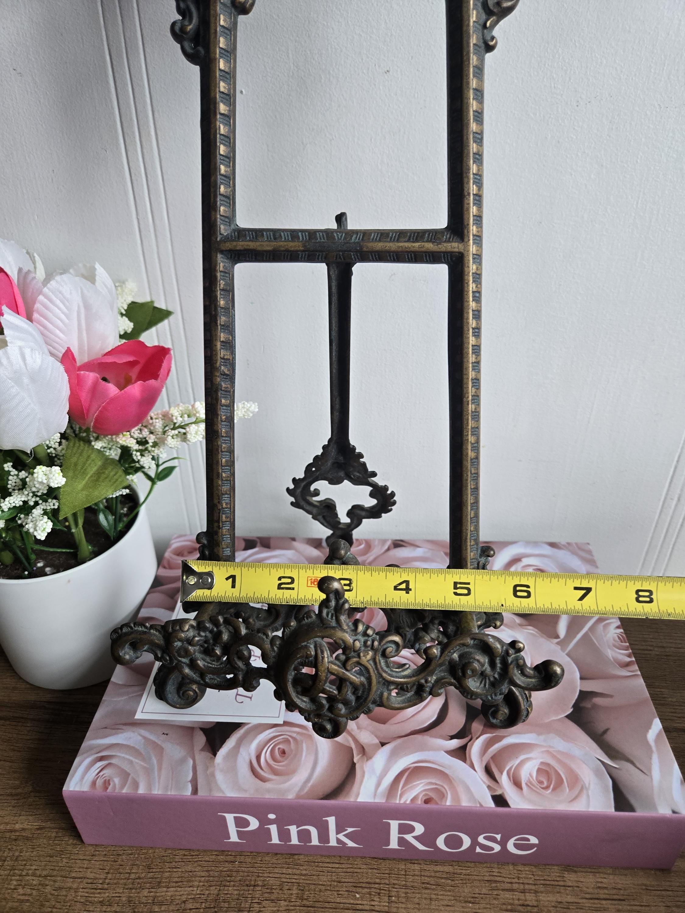 ヴィンテージ ビクトリア朝の真鍮イーゼル - 華やかなバロック調