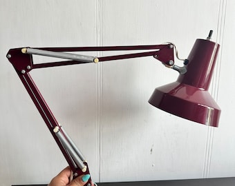 Vintage night light lamp, retro extendable desk lamp, metal extendable lamp, night lighting, bedside lamp, extendable lamp.