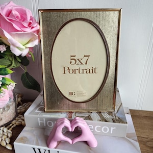 Vintage Decorel Picture Frame, 1980s brass Photo Frame, Gold Floral Embossed Frame for 5 x 7 Photo
