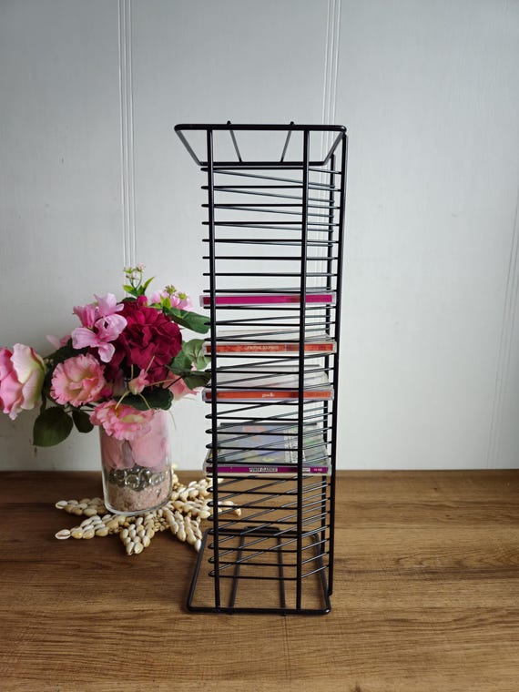 【CD】Pieces / Same Vintage Black Metal Compact Disc Holder for Wall Mounted Metal CD