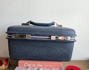 Maleta de tren vintage Samsonite, neceser, equipaje vintage, equipaje Samsonite, fabricado en Canadá.