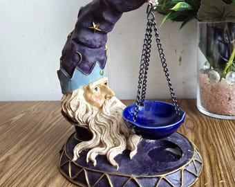 Vintage Yankee Candle Hanging Tart warmer burner WIZARD .