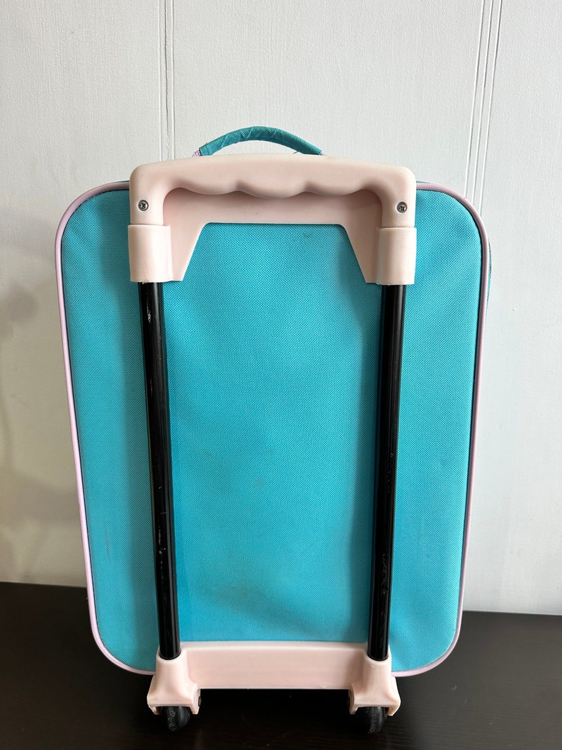 Vintage 1990's Mattel Barbie Pink/blue Girl's Suitcase With Barbie