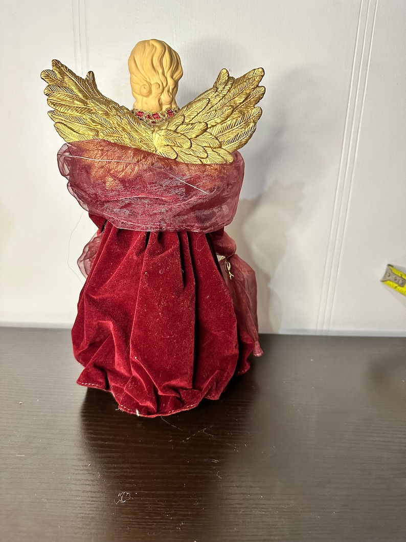 Vintage Christmas Tree Angel Topper, Luxury Tree Topper Angel