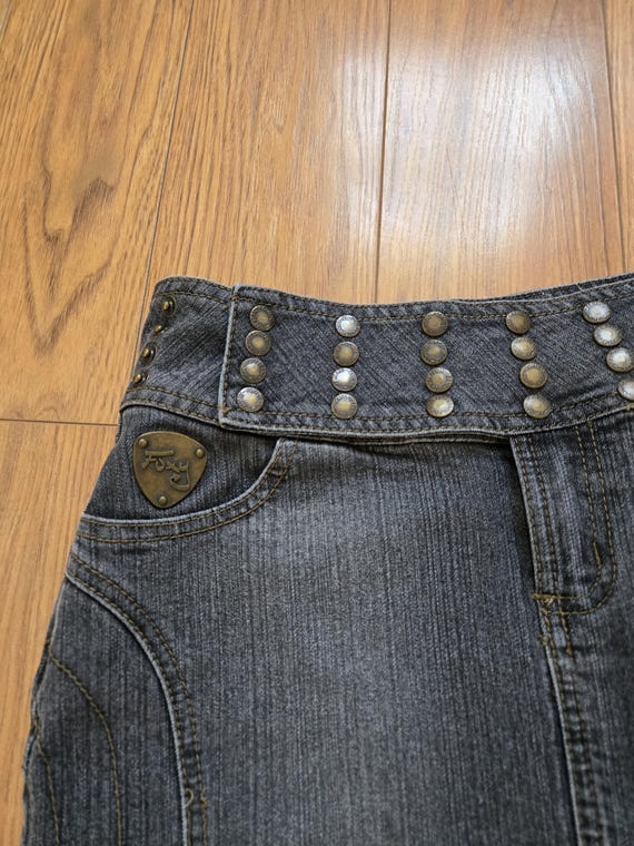 Vintage Foxy Jeans Low Rise Denim Mini Size 7 Closed Broked