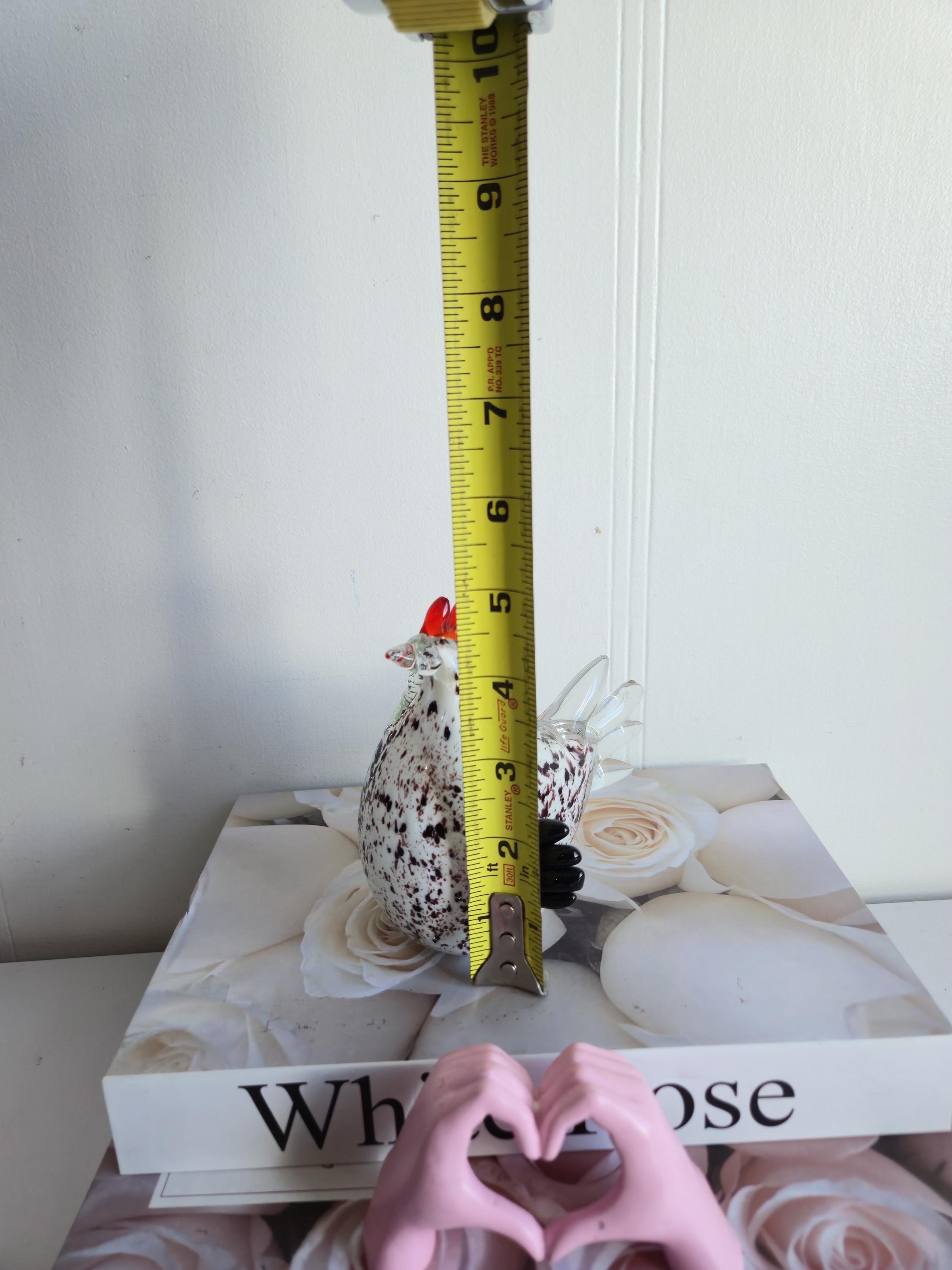 Vintage Art Glass Rooster Chicken Figurine Paperweight Farmhouse - Etsy