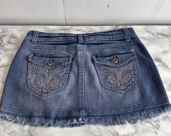 ★GLOWNY★WESTERN MINI SKIRT (VINTAGE BLUE)★正規品/直送料込 Denim Mini Skirt (A0105-3236-1295-FANTASY-BLUE)