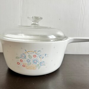 Vintage Corning Ware 2,5L kastrull - Country Blueberry med lock.