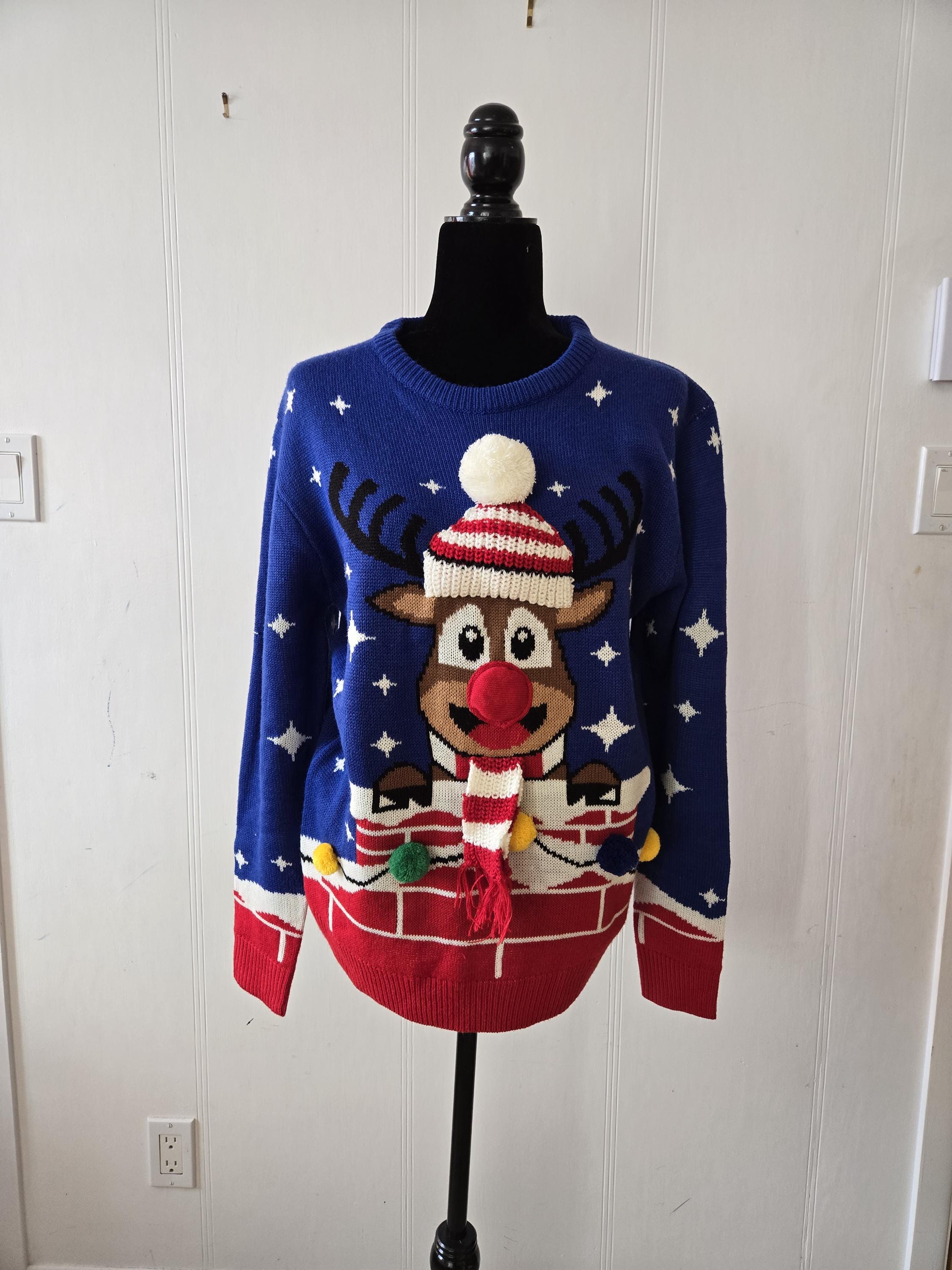 Vintage Rudolf the Red Nosed Reindeer Christmas Sweater in Vintage