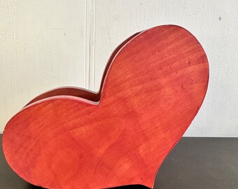 Immagine di cuore in legno 3D / San Valentino / Arredamento camera da letto per ragazze / Arte del cuore / Amore / Regalo di anniversario / Bandiera di legno / decorazioni per la casa - Italia