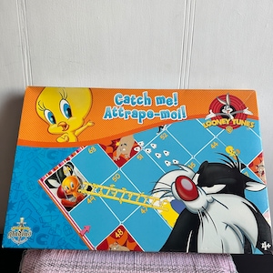 Vintage bord game catch me! catch me!,looney tunes.