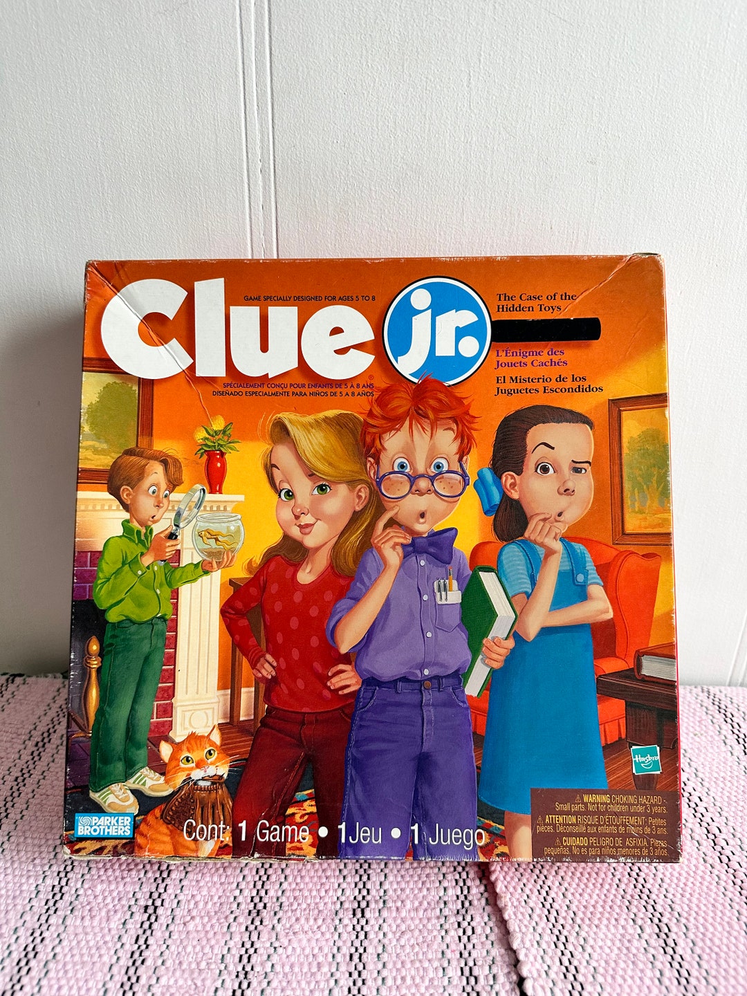 clue-jr-the-case-of-the-hidden-toys-vintage-board-game-hasbro-1999-etsy