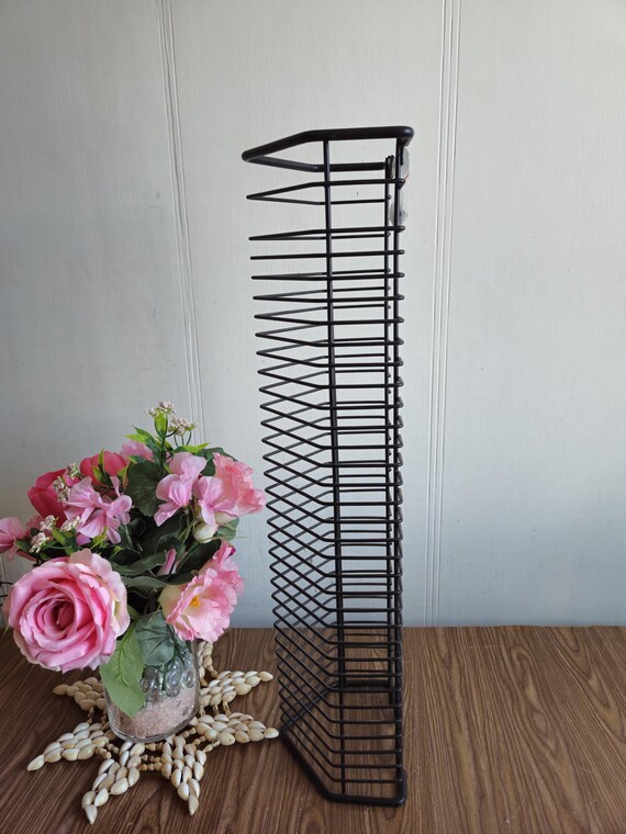 Vintage Metal CD Tower Rack Wall/table (35) Compact Disc CD