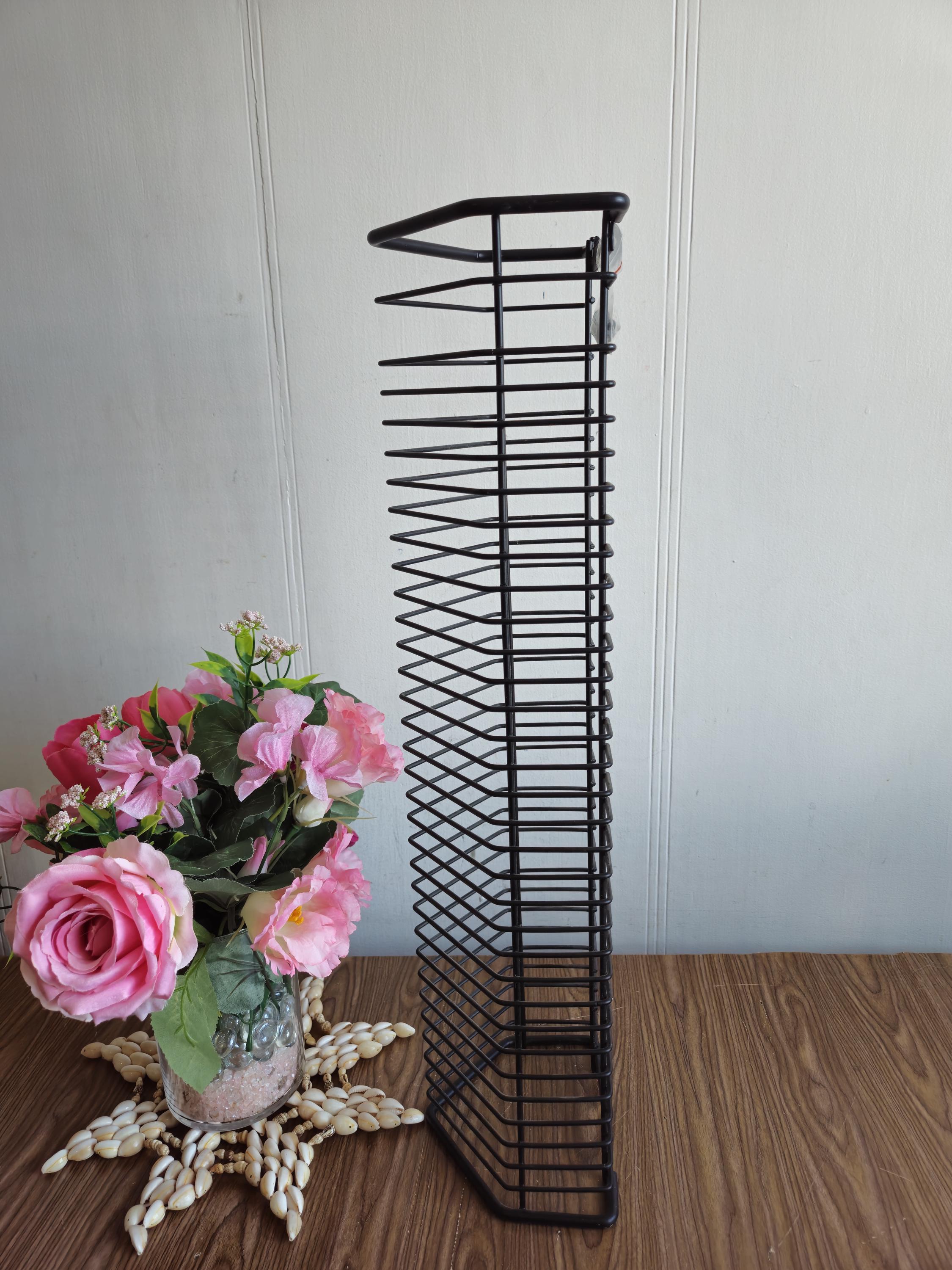 Vintage Metal CD Tower Rack Wall/table (35) Compact Disc CD