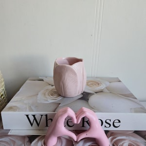 Vintage mini pink ceramic flower pot,miniature vases Tiny pottery Mini ceramic vase, candle holder.