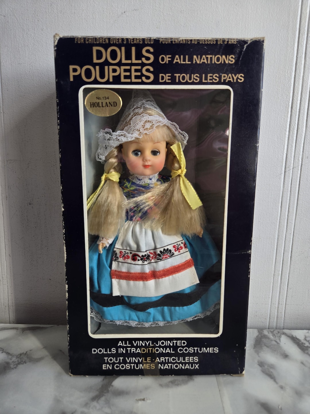 Original in Nations All of Dolls Vintage DOLLZS909 19\" NATIONS ALL OF DOLLS アンティーク雑貨 Box 134 Number Holland, - アンティーク雑貨