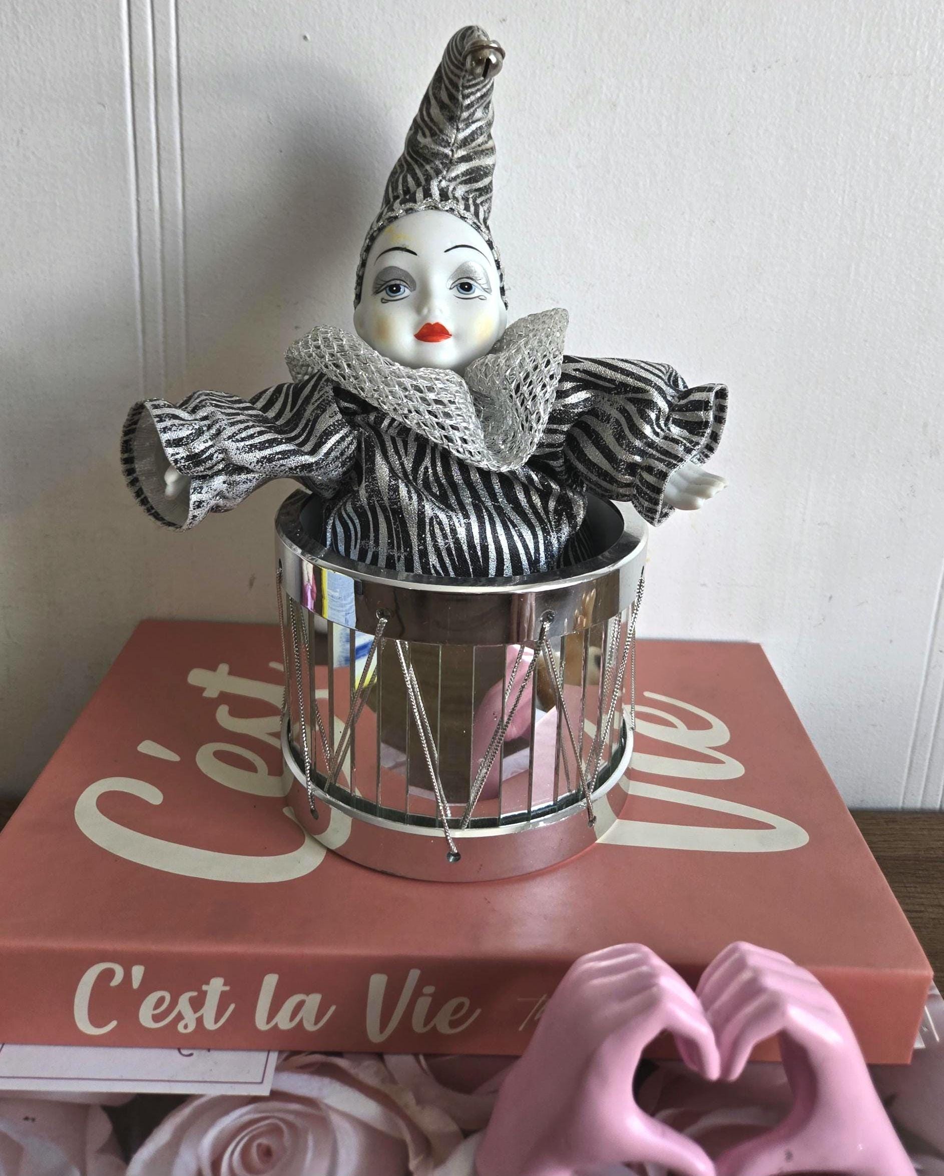 Vintage Clown Music Box for Collection, Retro Music Box, Gift. - Etsy