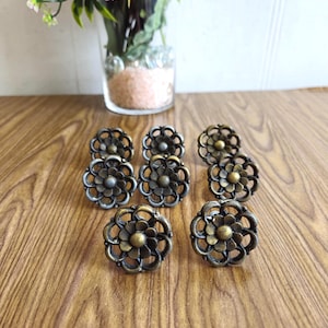 Lot De 4 Boutons De Tiroir Ronds En Verre Cristal 35 Mm