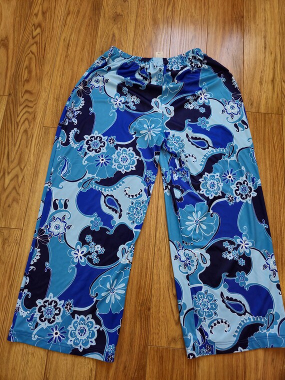 Vintage Y2K Blue Floral Womens Pants ,funky Blue Flower. - Etsy