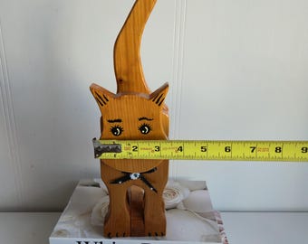 Holz Türstopper Halloween Cat - Dekorativer Katzen Türkeil 16,5cm Für Alle Bodentypen
