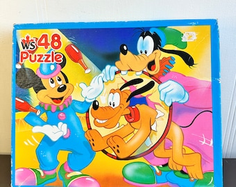Vintage Puzzle, Walt Disney, Mickey Mouse, Gardening - Etsy