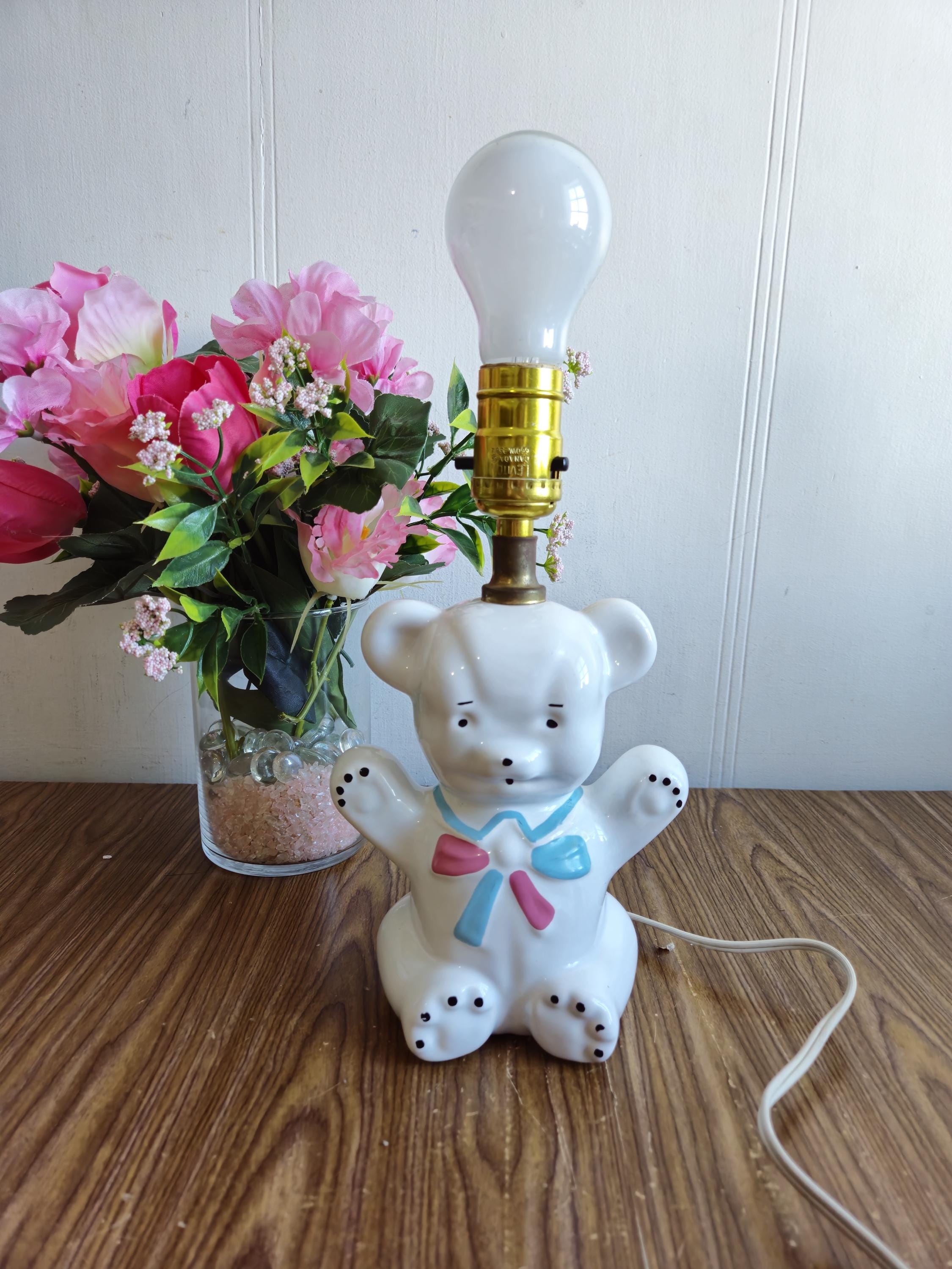 Lampe Ourson Country Corner - Lampe De Chevet Rétro Pour Chambre Enfant - Vintage