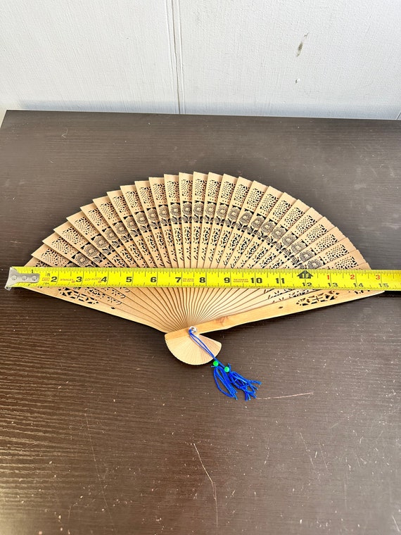 Vintage,Wooden Fan,Hand Fan,Folding Fan,Oriental … - image 5