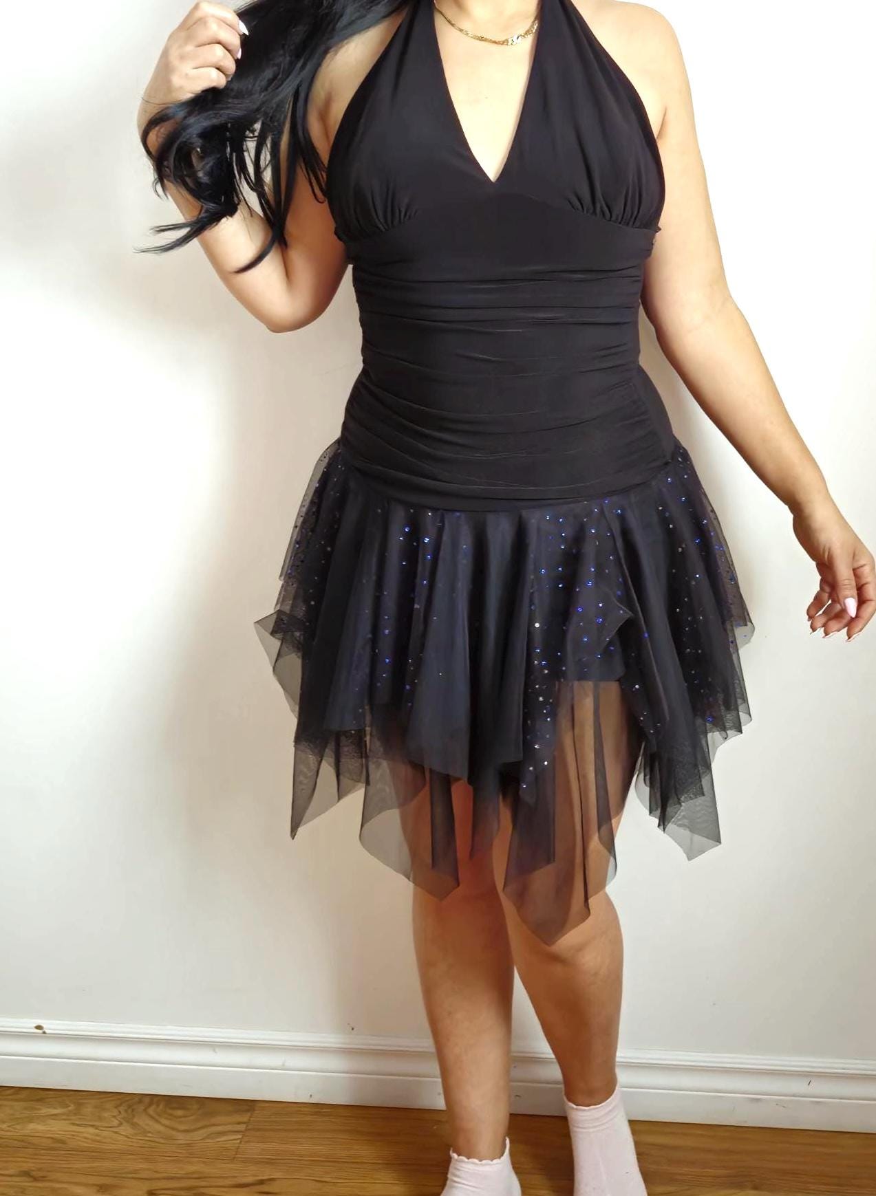 Robe Cocktail Speechless Sans Manches - Noire Avec Motif Fleurs/paisley émeraude - Taille M - Occasion Excellente état