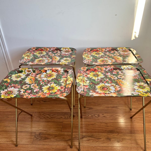 Vintage Tv Trays Etsy