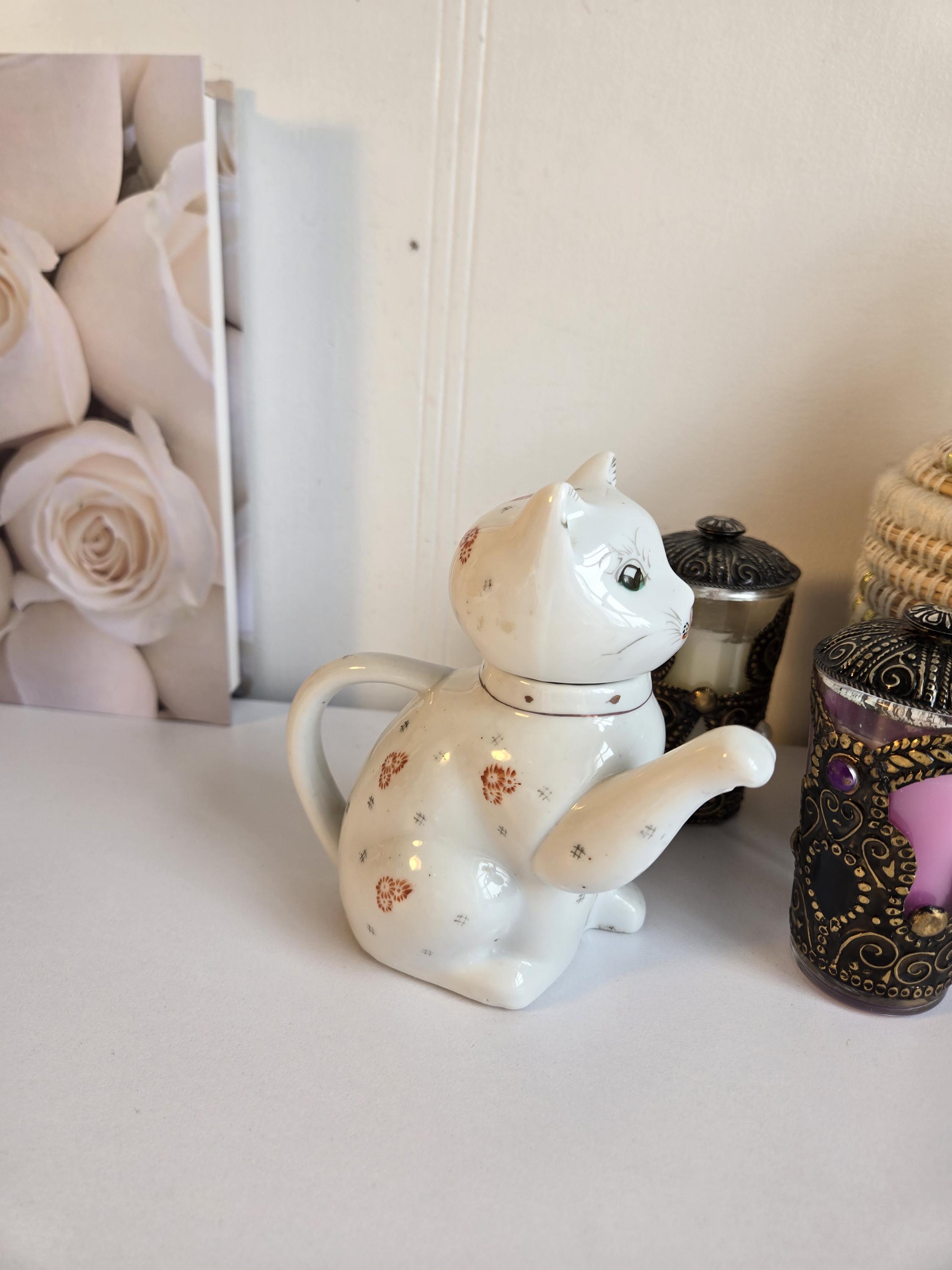 Vintage cat teapot - Etsy 日本