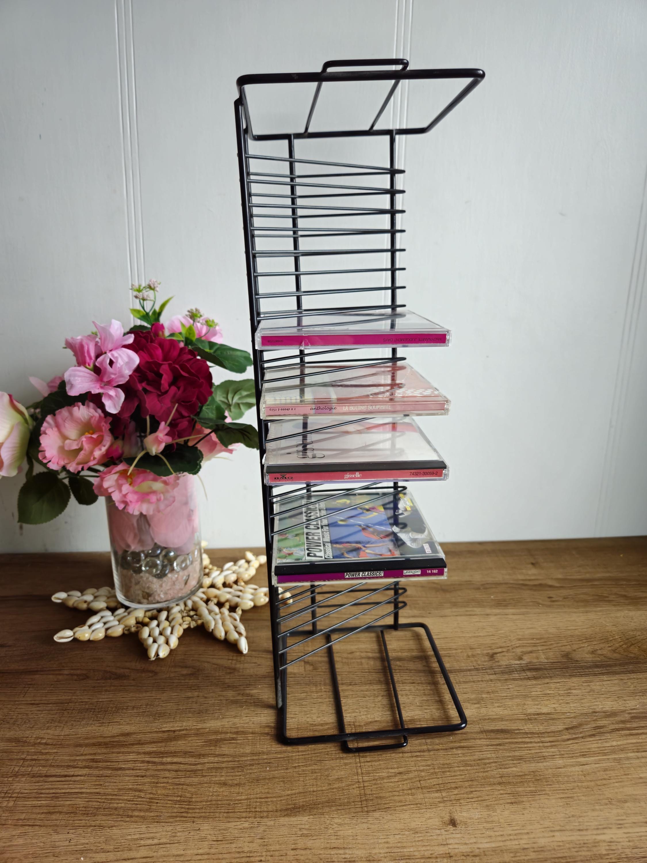 【CD】Pieces / Same Vintage Black Metal Compact Disc Holder for Wall Mounted Metal CD