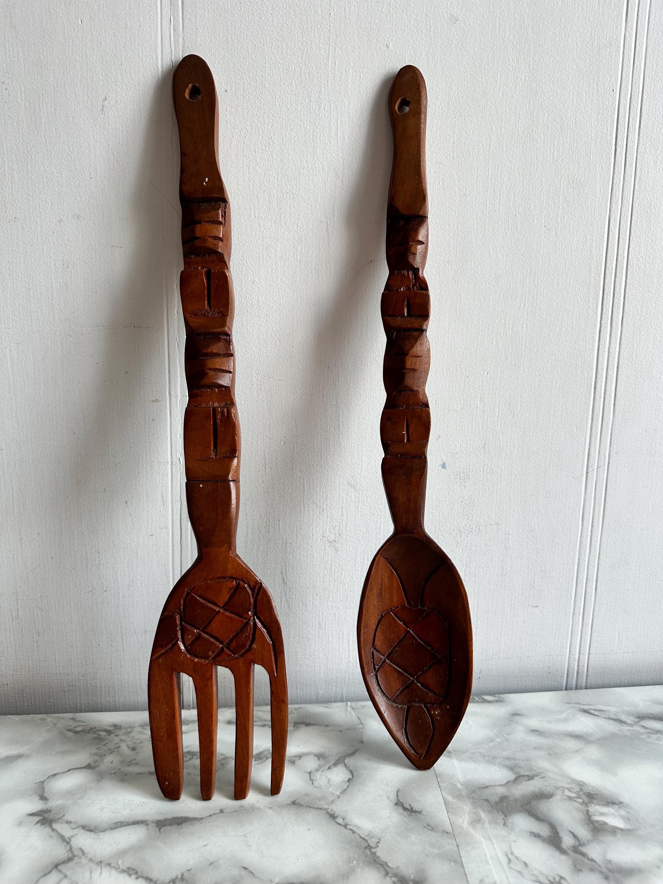 スプーン フォーク 置物 ビック