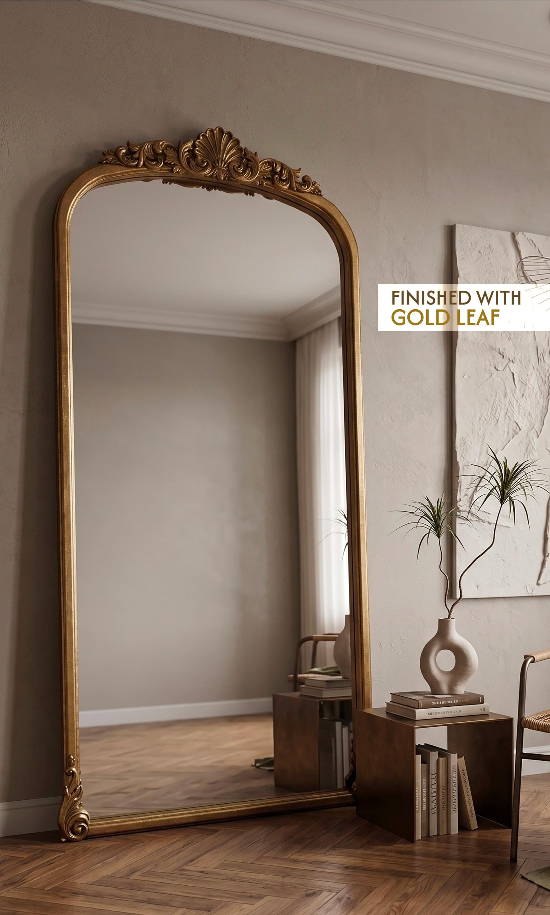 Large vintage gold mirror