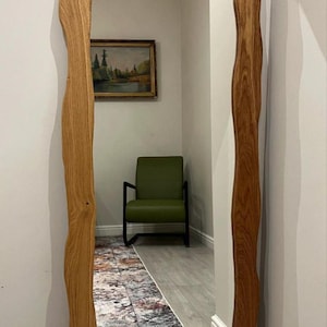 Asymmetrical Mirror Irregular Mirror Home Decor Mirror Full-length Mirror wood Mirror For Wall Design Mirror Oak Mirror