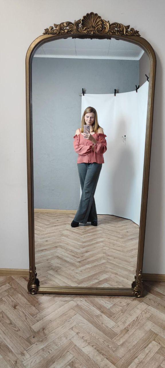 アンティーク全身鏡 ヴィンテージ大型鏡 バロック調鏡 ビクトリア調鏡
