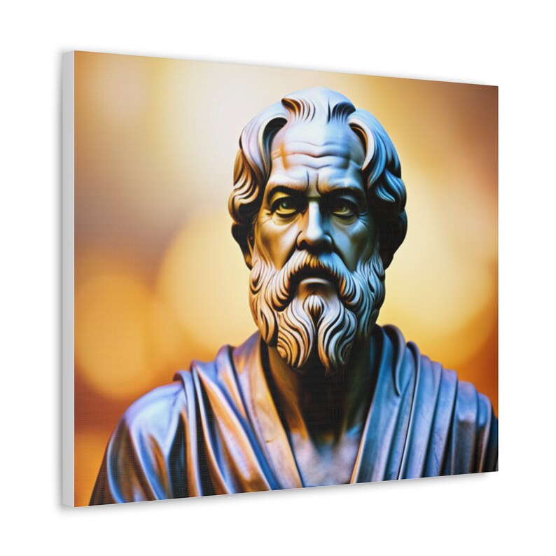 Socrates Canvas Wall Art, Inspirational Poster, Philosophy Decor