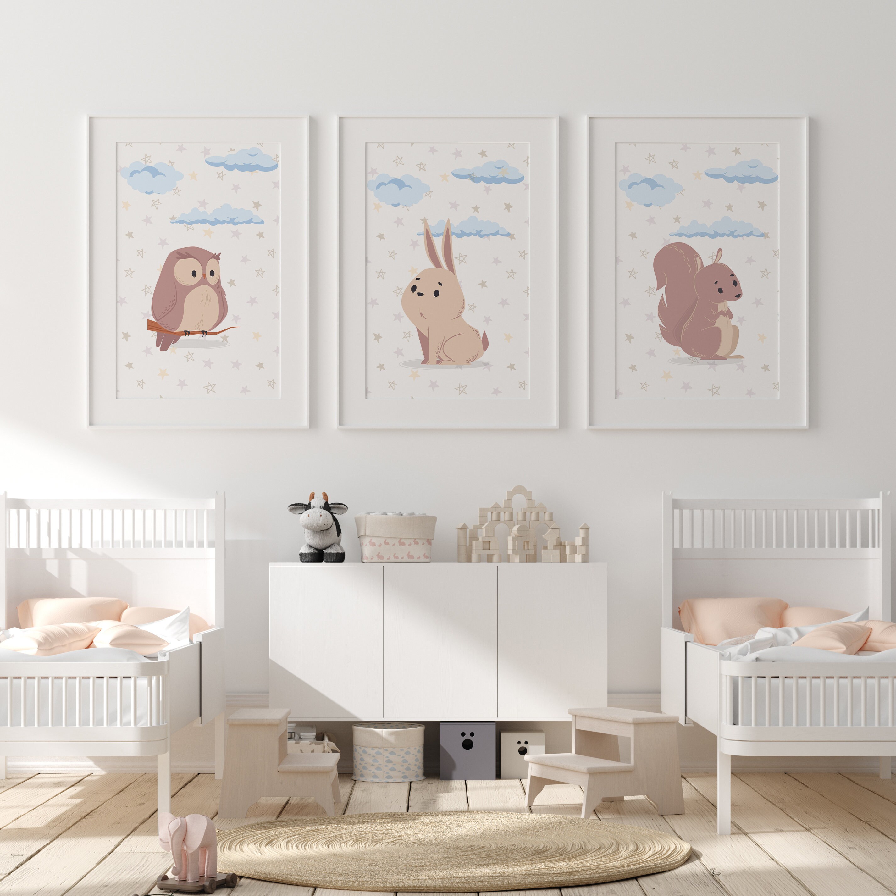 Kids Bedroom Wall Decor, Animal Nursery Printable Art , Animal Prints ...